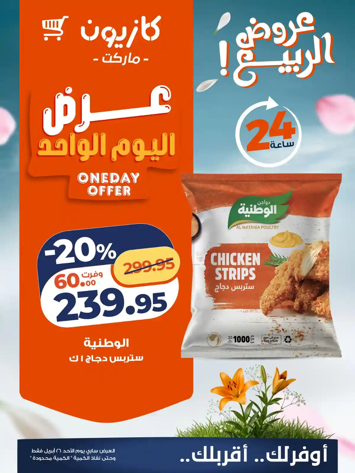 عروض كازيون اليوم وطنية ستربس دجاج