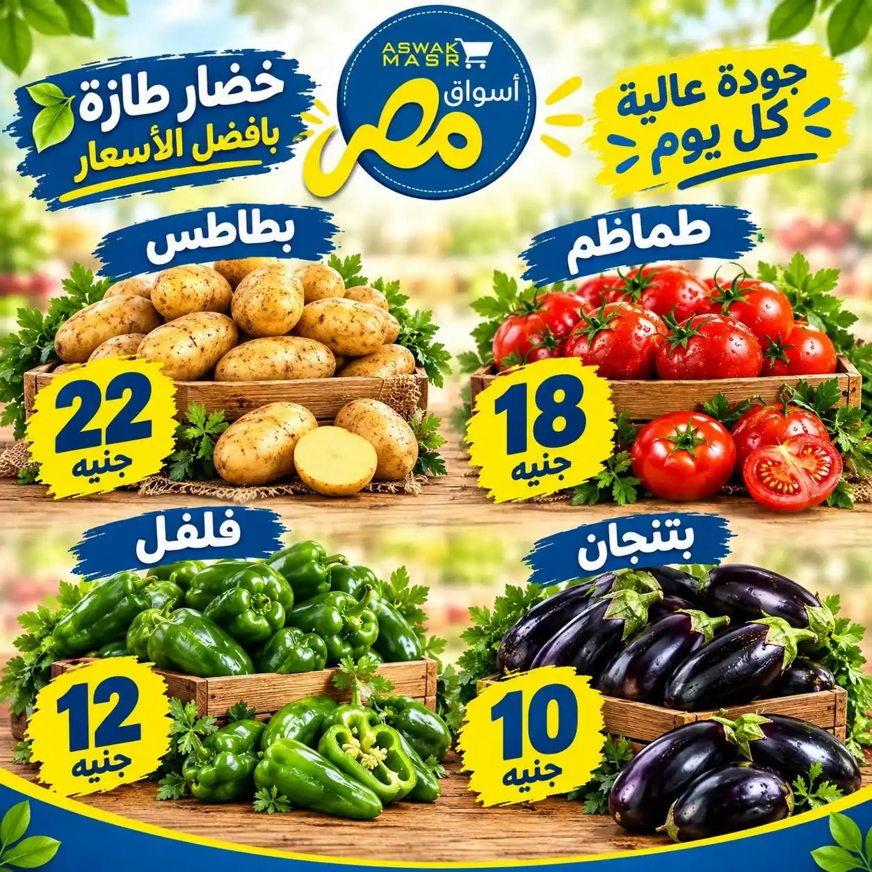 عروض اسواق مصر المنيا من 27 أكتوبر 2026 الخضراوات